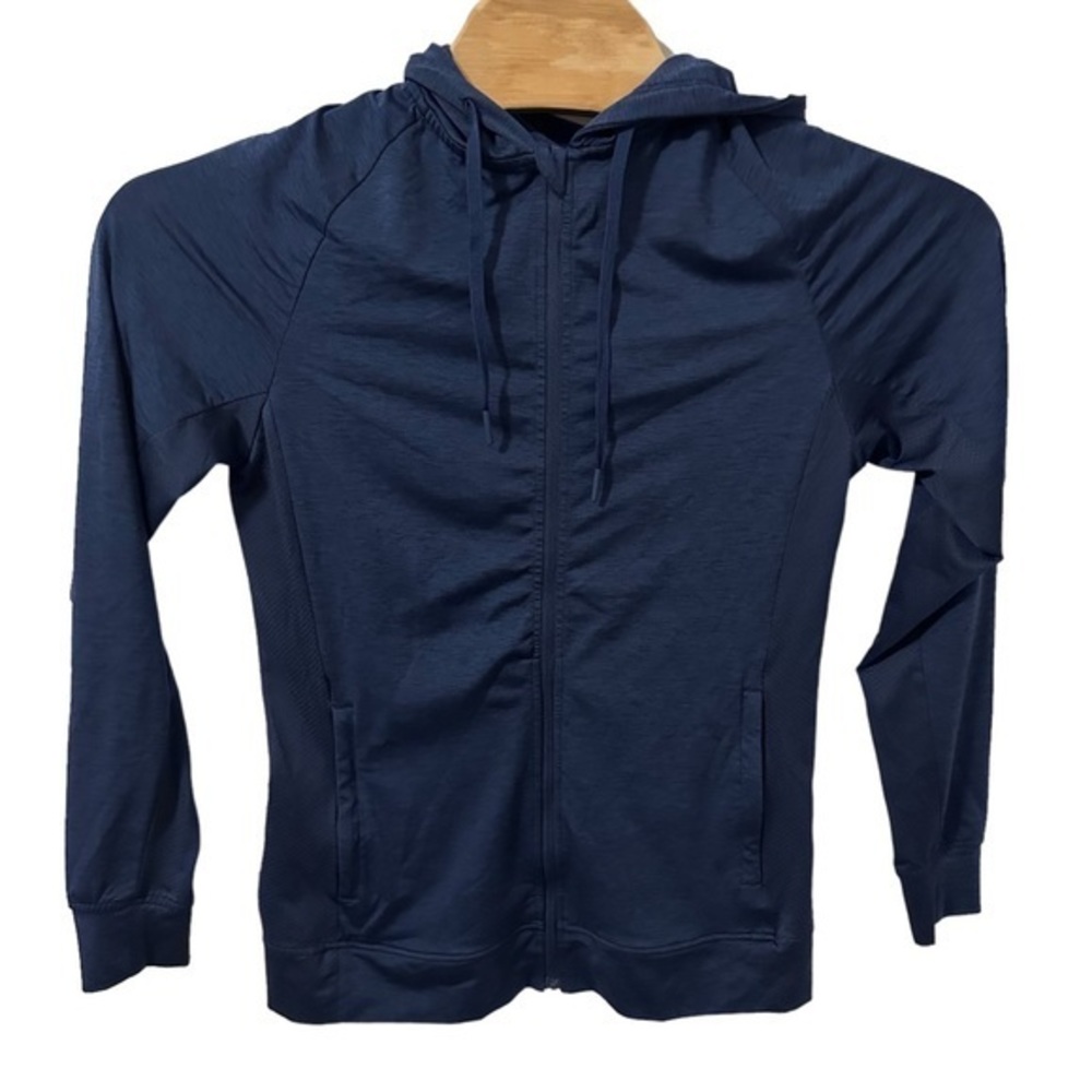 Gymshark Mens‎ Full Zip Medium Blue Hooded Jacket Hoodie